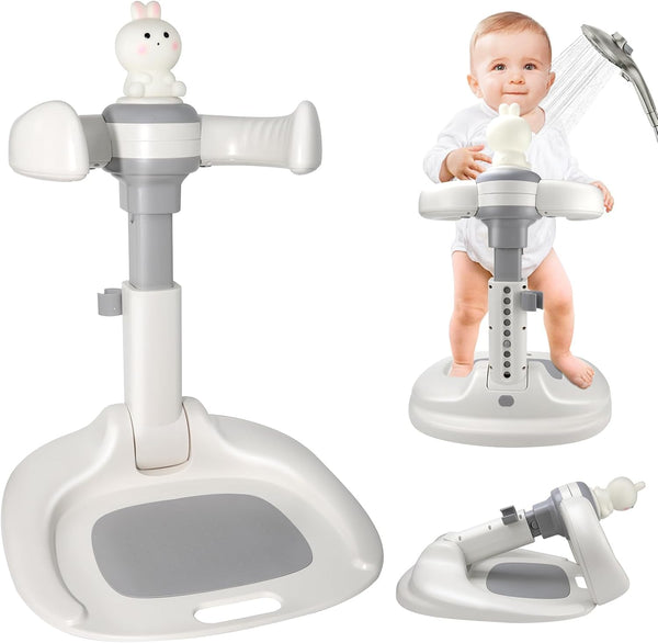 Baby Bath Shower Stand,Toddler Bath Standing Support,Baby Standing Bath,Foldable Infant Bath With