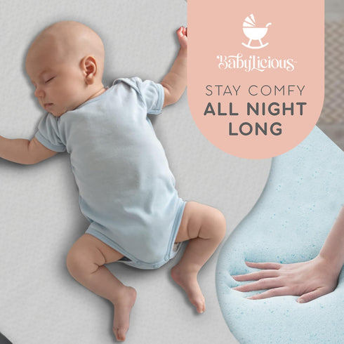 Pack 38" 26" Babylicious Waterproof and Play Mattress Pad - x | Roll Up Style - Breathable Soft Memory Foam - Portable