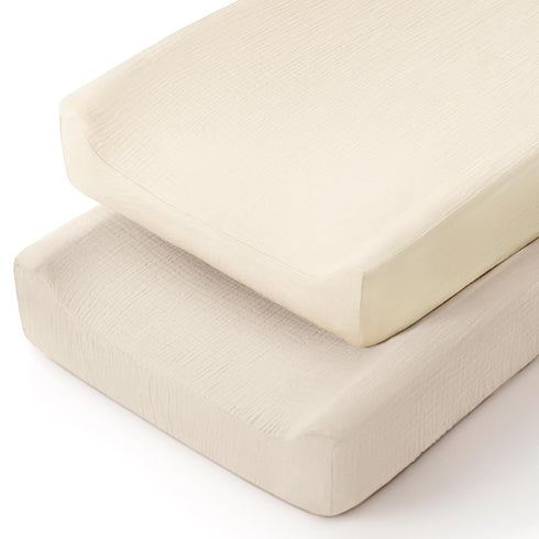 lulumoon Muslin Changing Pad Cover: Baby Diaper Changing Table Pad Cover -