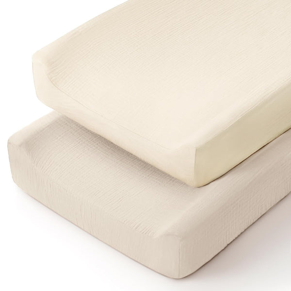 lulumoon Muslin Changing Pad Cover: Baby Diaper Changing Table Pad Cover -