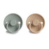 FRIGG Rope SilkySoft Silicone Baby Pacifier | Made in Denmark | BPA-Free (Sage/Croissant, 0-6 Months)