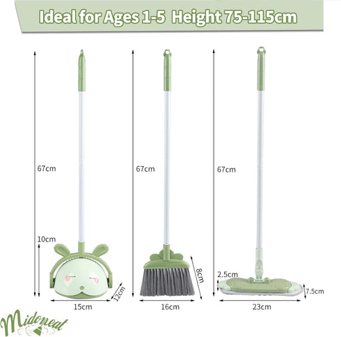 Set, Set Set 1-5,6pcs Midoneat Kids Cleaning Toy Mini Child Broom, Mop and Dustpan, Little Housekeeping Helper ,Pretend