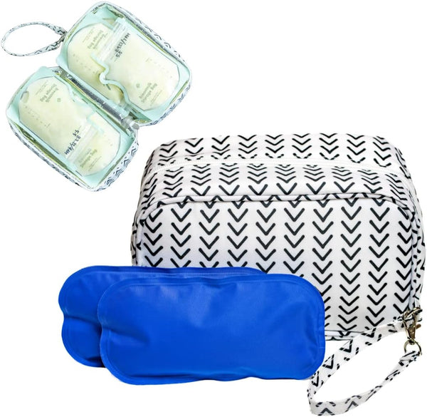 Jomaco Breastmilk Cooler Bag with Ice Pack - Insulated Breast Milk Cooler Travel
