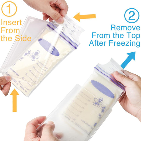 Freeze Flat Breast Milk Storage Bag, Breastmilk Freezer Flattener Kit for Organizer, Fit 3 4 5 6oz, 2-Pack