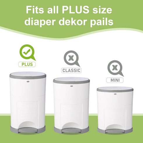 4 Pack 2320 USBOO Refills Compatible with Dekor Plus Diaper Pail | | Disposable Diaper Pail Refill | Extra Thickness |