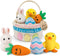 Baby's First Easter Basket Stuffers Playset, 5ct Stuffed Plush Bunny Chick Carrot