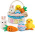 Baby's First Easter Basket Stuffers Playset, 5ct Stuffed Plush Bunny Chick Carrot