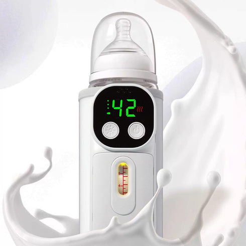 Pssopp Portable Baby Bottle Warmer, Breast Milk or Water Heater with Sound Voice Control for Vehicle Car Airplane