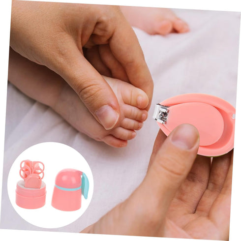 Nail Clippers Cute Case Grooming Kit for Newborns Blades for Safe and Comfortable Manicure and Pedicure Essential