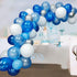 16ft Blue White and Silver Balloon Garland Arch Kit - 117 Balloons for Birthdays, Weddings, Baby Showers