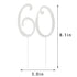 60th Birthday Decorations - 60 Cake Topper, Silver Rhinestone Diamond Bling Anniversary Wedding Cake Decoration
