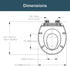 MermoGuiny Round Slow Close Toilet Seat with Toddler Seat Built In, Potty Training Seat, Easy to Install and Remove
