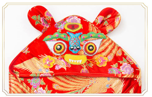 CRB Fashion Asian-Inspired Newborn Receiving Blanket for Celebrations