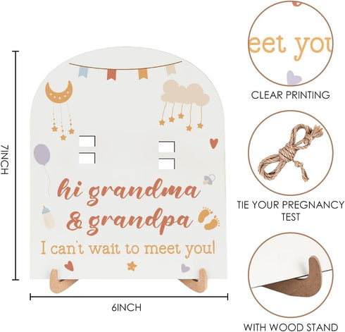 JHFDTY Baby Announcement for Grandma Grandpa Surprise Pregnancy Announcement Ideas Baby Reveal for Grandparents Gifts
