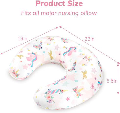 Pack Set, of Baby Car Seat Head Support and Nursing Pillow Cover Ultra Soft Comfortable