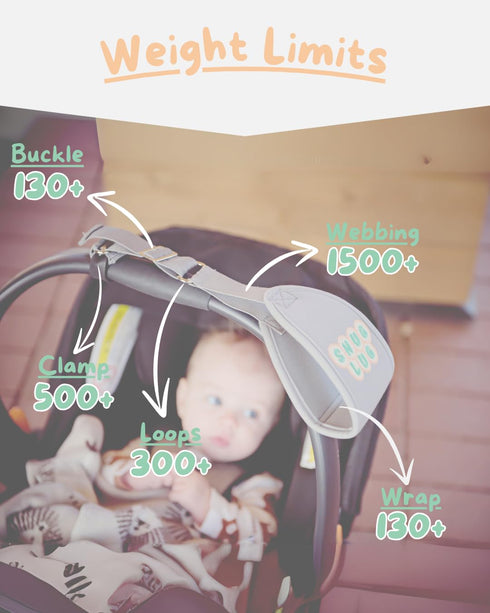 Snug Lug Infant Car Seat Carrier Strap Baby Seat Carrying Handle Aid, Arm Support Wrap for Easy Lifting, Ergonomic