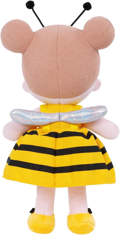 OUOZZZ Soft Baby Doll for Girls - My First Birthday Gift - Plush Rag Doll in Yellow Bee Dress for Toddlers Kids Infants