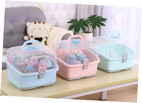 Portable Green Milk Bottle Storage Case - Organizer for Home and Travel