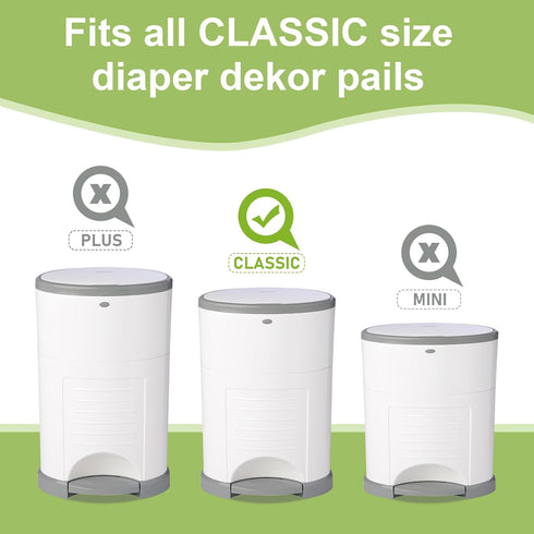 8 Pack 4000 USBOO Refills Compatible with Dekor Classic Diaper Pail | | Disposable Diaper Pail Refill | Extra Thickness