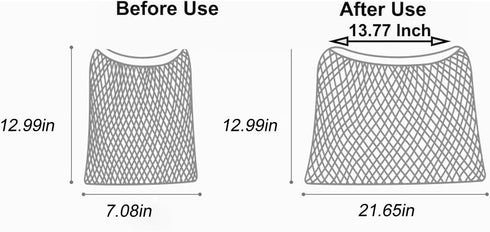 Baby Stroller Organizer Hanging Bags, Extra Large Mesh Storage Bag for Diaper Toy Snack