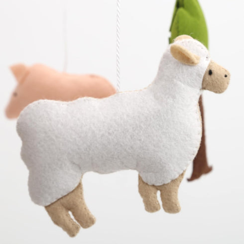 Farm Animal Mobile for Crib - A Colorful Baby Farm Mobile with Animals and barn
