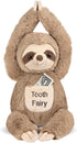 Bearington 12 inch Tooth Fairy Door Hanger - Lil' Sammy Sloth Tooth Holder Doll with Tooth Pocket Pouch