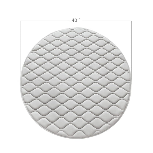 4040, Biloban Foam Play Mat Muslin One-Piece Crawling Mat for Baby & Toddler to Play on Floor, Non Slip, Grey