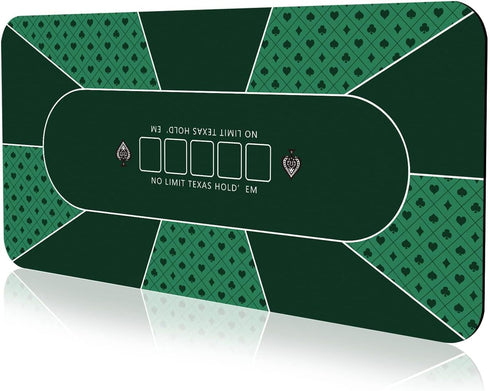 YUZPKRSI 70 x 35 Inch Poker Mat, 8 Players Texas Hold'em Poker