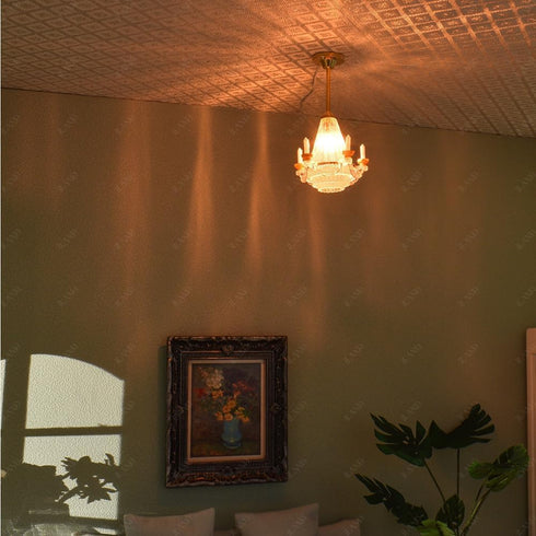 1/12 iLAND Scale Accessories of Dollhouse Lights, Classic Miniature Lamp for Dollhouse Decoration, Brilliant Candle