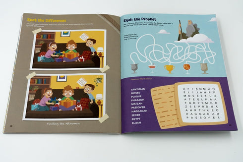 Ella and Noah Celebrate Passover: Sticker Activity Book with 120+ Stickers, Coloring, Matching, Counting, Mazes
