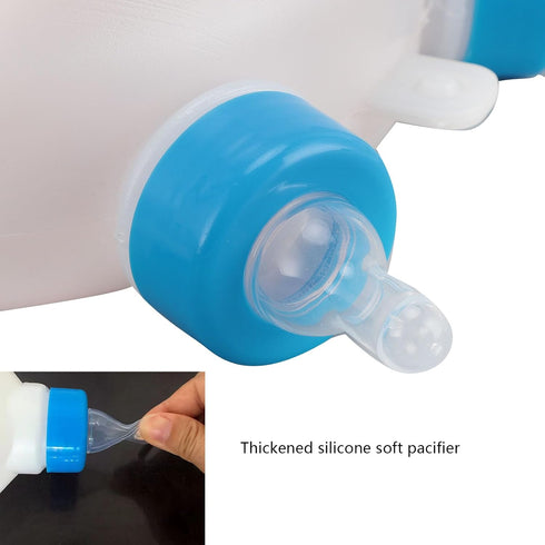 Fockety 6 Lamb Milk Feeder Bottle, Pacifier Round PC Plastics Easy to Clean Sheep Feeding Cup, Portable Safe Milk Pot