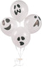 Spooktacular Black & White Halloween Ghost Balloons - 11" (Pack of 48), Premium Quality for Creepy Decor