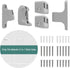 Hole Mounting Kit for Babelio 26-43" Auto Close Baby/Dog Gate for Stairs, Contains Screws, Gray