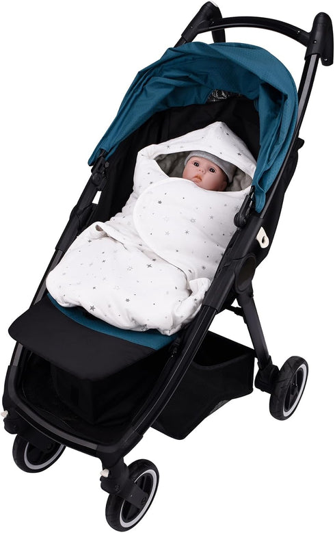 Bebamour Winter Car Seat Cover & Baby Swaddle Blanket for Newborns