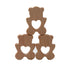 Arakierst 10pcs Wood Polar Bear Teething Accessory, Pure Natural Beech Handmade Pendant