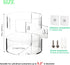 Heyrelda (5.04" 5.31" 5.51" Wipes Holder for Heavy Duty Cleaning Wipes, Clear Acrylic Wall Mount Cleaning Wipes