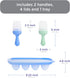Ubbi Set, Baby Food Feeder & Freezer Tray Infant Teething Relief, BPA-Free, Safely Introduce Solids and Self Feeding