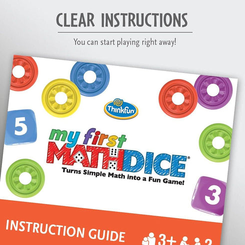 ThinkFun My First Math Dice, Engaging Counting Game for Kids, Enhances Math & Number Skills for Ages 3+