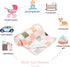 Set Colorful Checkered Nursing Pillow Cover & Baby Blanket for Boys and Girls