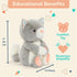 B. toys – 12-Inch Plush Cat, Stuffed Animal, Super Soft Kitten, Gray & White, Washable, Baby, Toddler, Kids