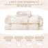 Sets 4-Piece Set Wowelife Toddler Bedding for Girls, Beige Toddler Bed Floral Ruffles Boho Bohemian Jacquard Includes