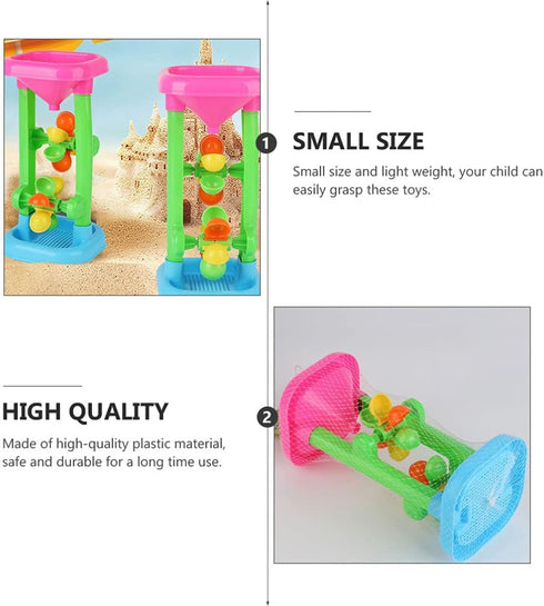 Alipis Sand Wheel Beach Toy - Water Sifting Funnel and Hourglass Toy for Summer Beach Fun