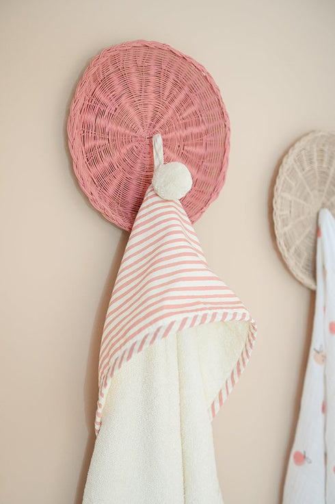 Multi-Colored Petal Stripes Hooded Towel by Pehr