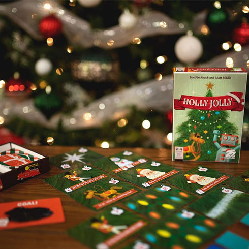 Holly Jolly Christmas Themed Family Card Game - Collect Presents, Ornaments & Stockings