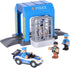 Police Station Playset Toy for Wooden Train Track, Creative City Scenes for Toddlers