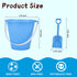 Holady 5'' Inch Summer Accessory(24 Bucket+24 Sand Beach Buckets Pail with Shovels,Water Bucket for Beach Fun Great