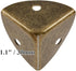 Zorveiio 24pcs Antique Corner Guards Box Edge Protector, Shelf Edge Protector Decorative, Wood Guard Corner Hardware