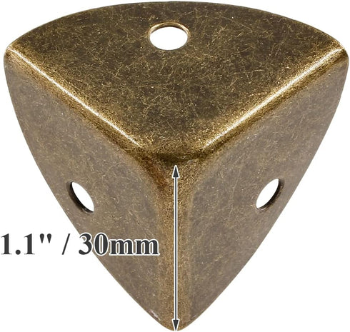 Zorveiio 12pcs Antique Metal Box Corner Protectors, Shelf Edge Protector Decorative, Corner Guards Reliable Hardware