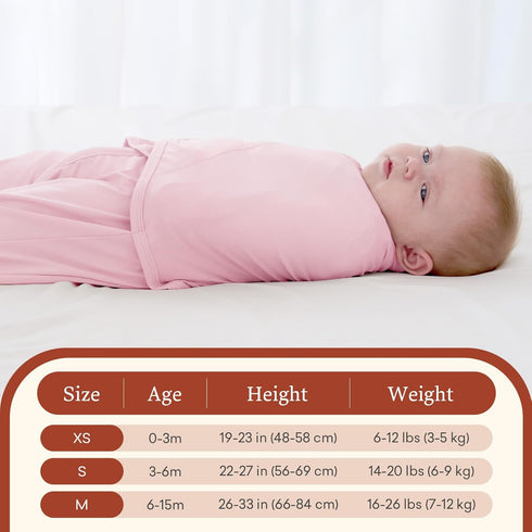 2-Pack 0.5 (03 TOG Newborn Sleep Sack, All-in-One Swaddle Wrap with Silent Velcro for Infants Months)