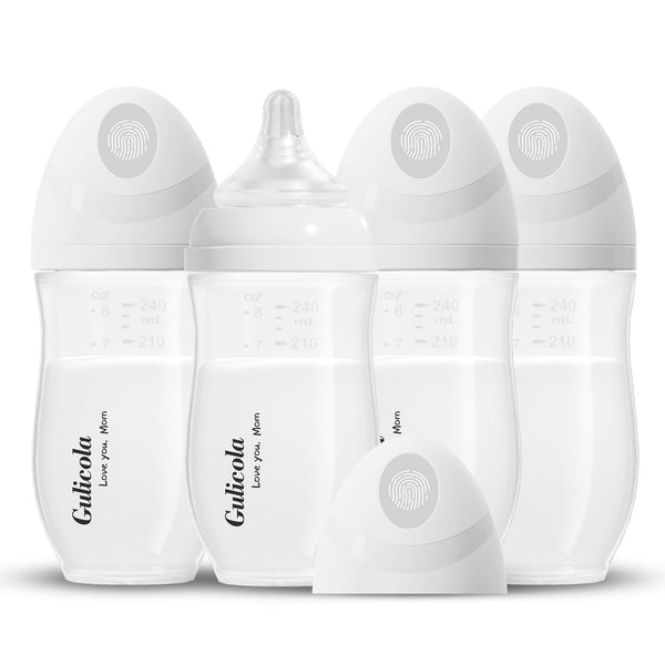 Gulicola PP (NOT Glass) Baby Breastfeeding Bottles, Medium Flow Nipples (M), 3